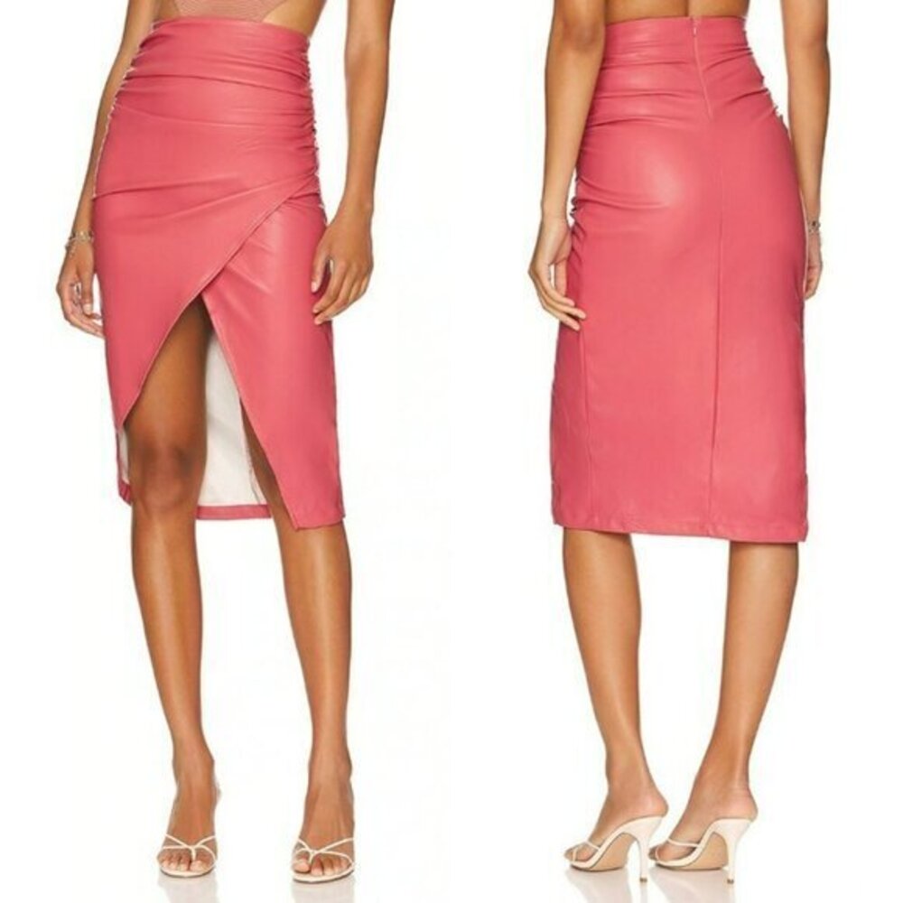 MORE TO COME Zoe Wrap Midi Skirt - Pink